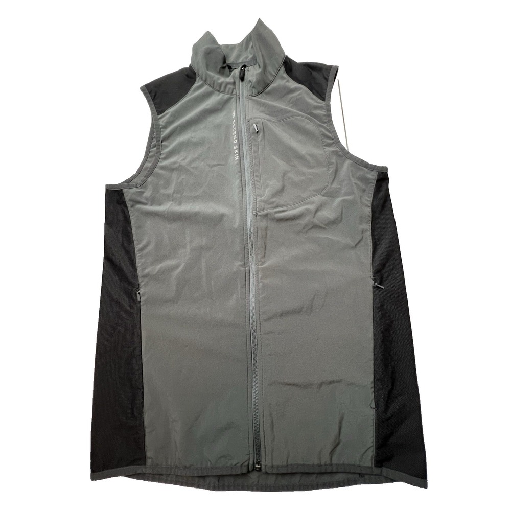 Second Skin Vest Jacket S Gray and Black Athletic Lightweight